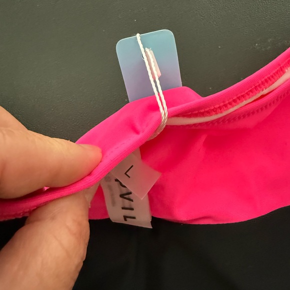 Popvil New Women's Pink and Black two piece bathing suit - Picture 3 of 5